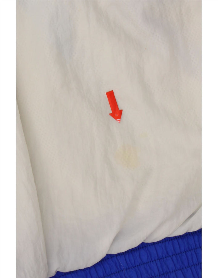 vintage Femme Survêtement Top Veste UK 14 Medium White Colourblock