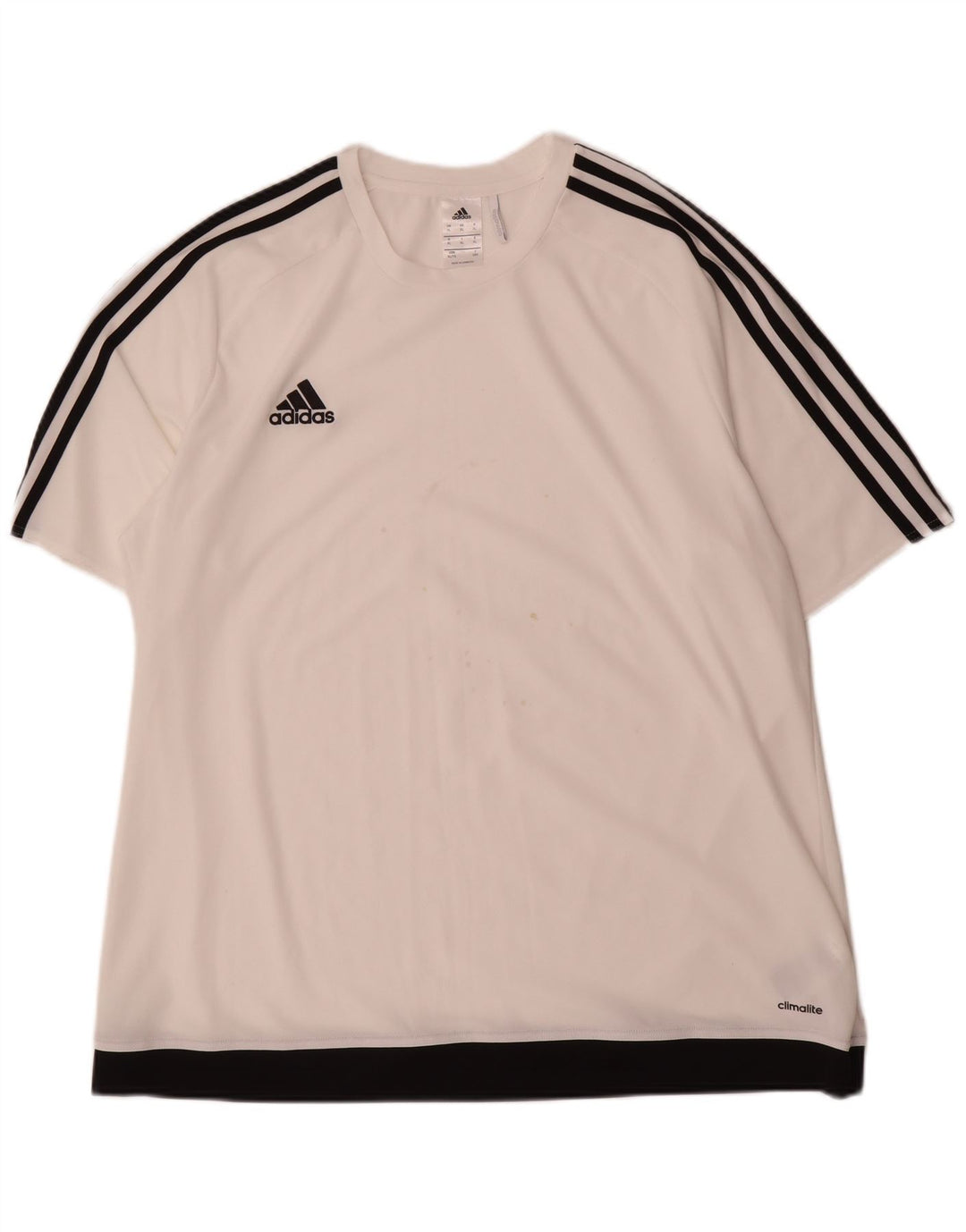 Adidas Climalite T-Shirt Top XL Blanc Colorblock Polyester