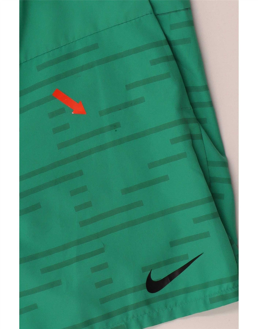 Nike Short de sport Dri Fit pour homme Petit polyester rayé vert