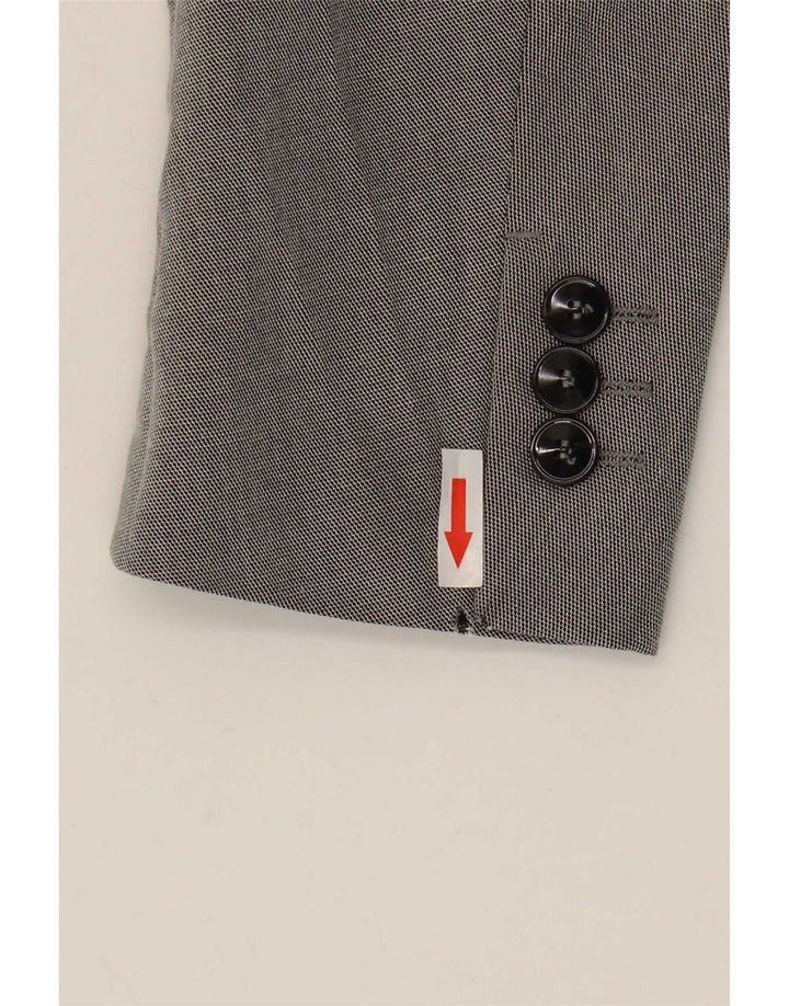 Zara Veste Blazer 1 Bouton Homme EU 50 Gris Moyen