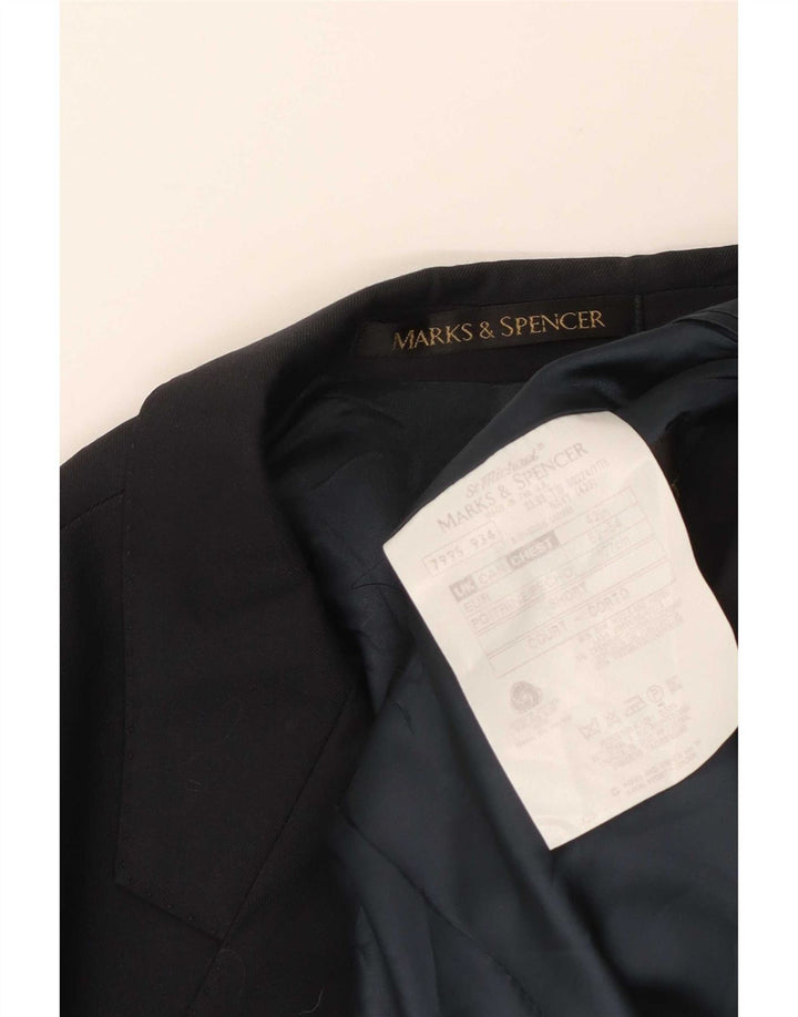 Marks & Spencer Veste blazer courte à 2 boutons pour homme en laine bleu marine