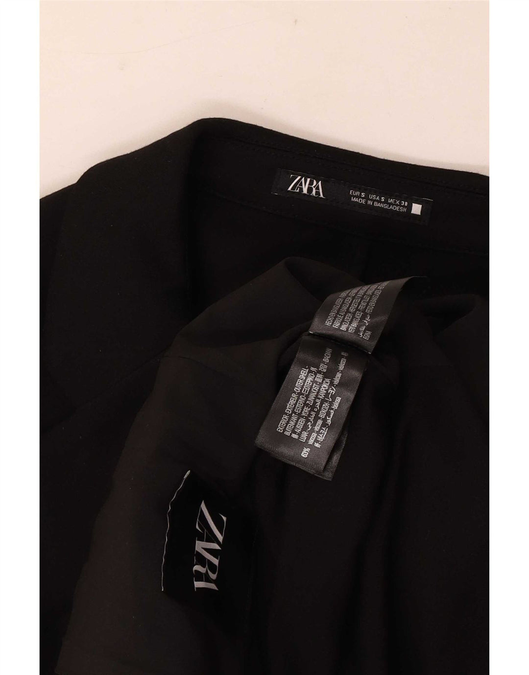 Zara Veste Blazer 2 Boutons Homme UK 36 Petit Noir Viscose Classique