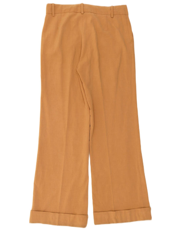 Zara Pantalon décontracté à jambe large pour femme EU 38 Small W28 L31 Beige