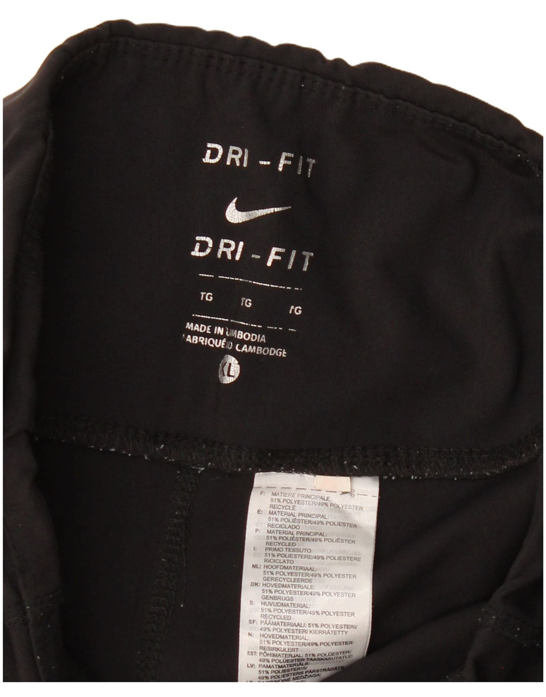 Nike Legging Dri Fit Femme UK 18 XL Noir Polyester