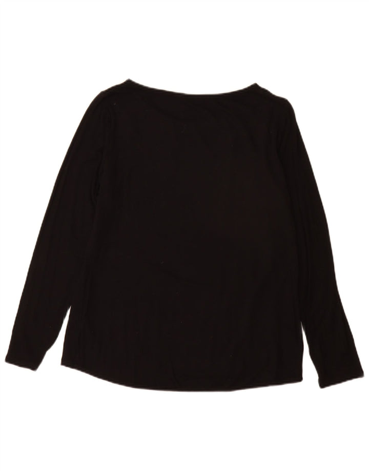 Marks & Spencer Haut à manches longues pour femme UK 42 Medium Noir Viscose