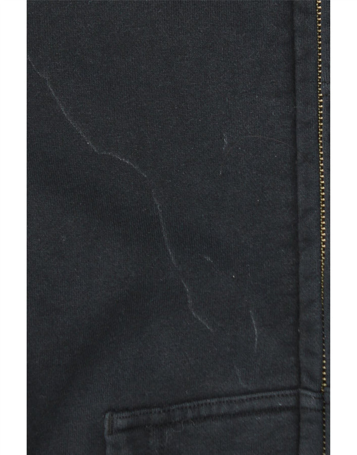 NIKE Pull à capuche zippé pour homme Petit coton noir