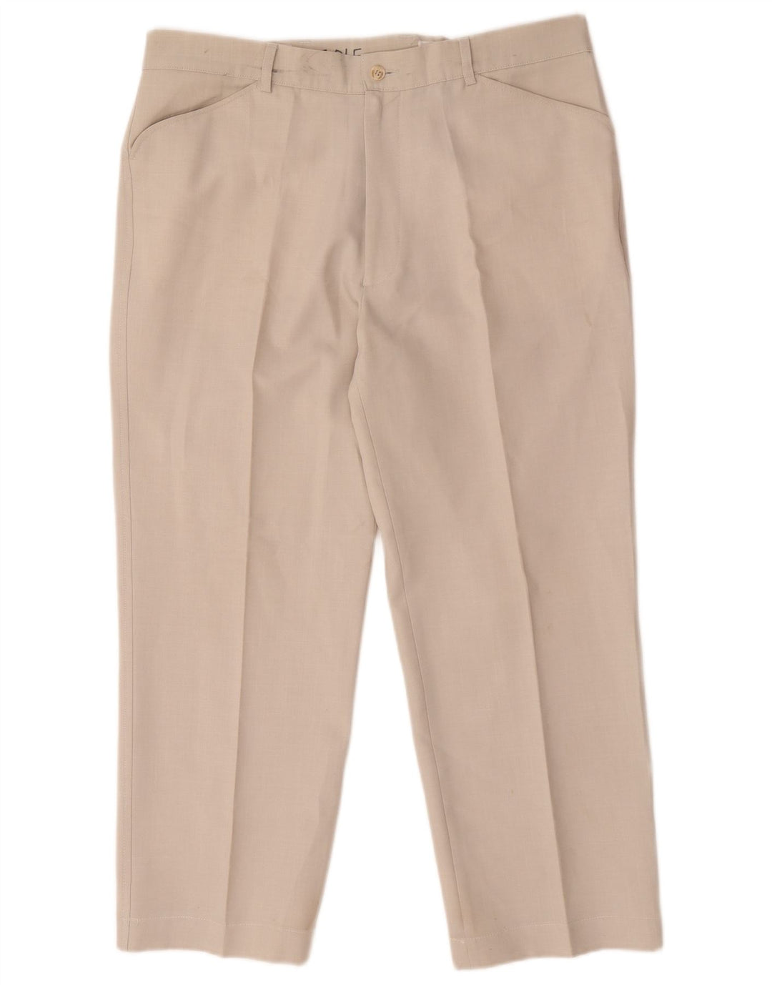 Farah Pantalon décontracté droit pour homme W38 L26 Beige Polyester