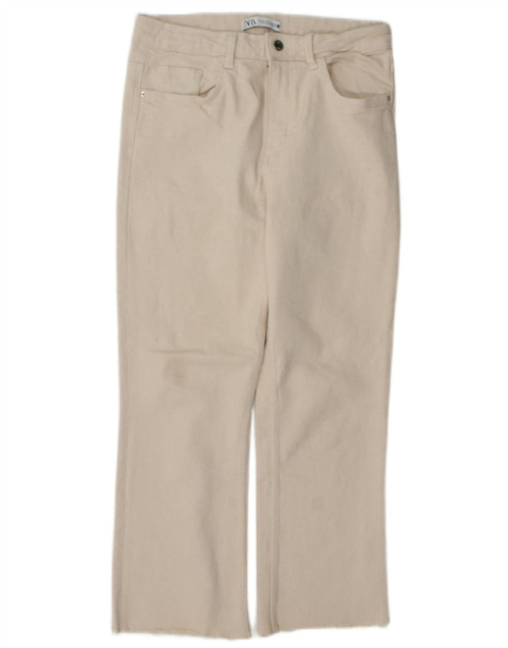 Zara Jean droit femme EU 40 moyen W30 L26 coton beige