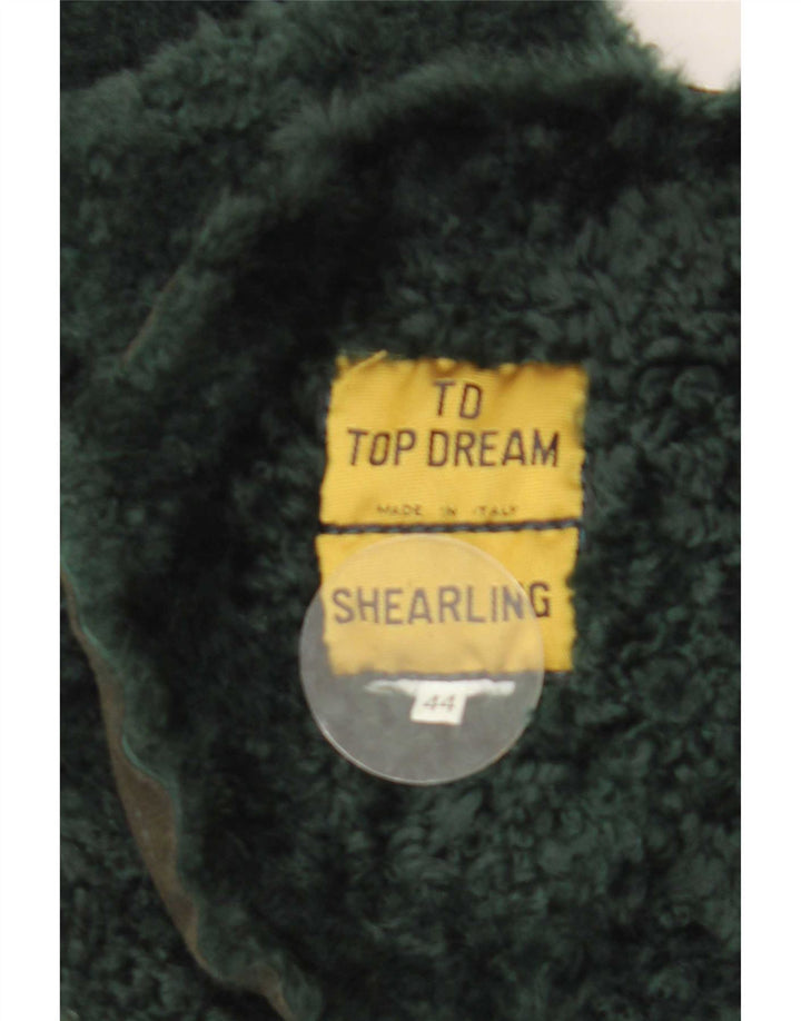 Manteau Oversize Femme Shearling IT 44 Vert Moyen