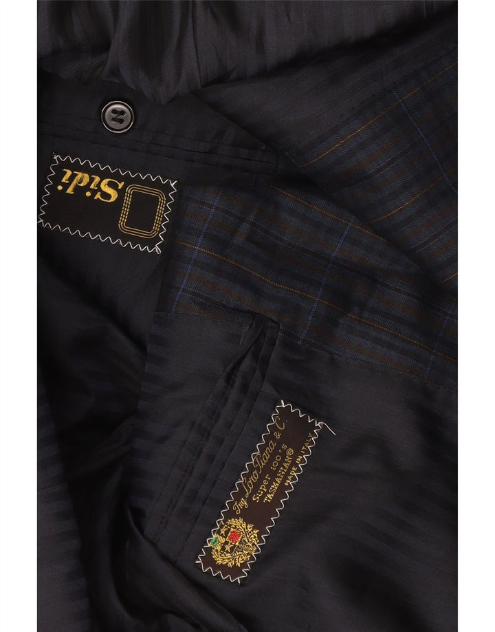 Sidi Veste blazer à 2 boutons pour homme UK 38 Bleu marine moyen à carreaux