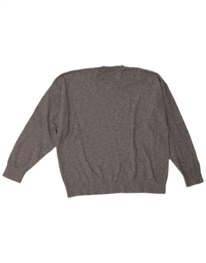 Zara Pull à col rond pour homme Petit Gris Viscose