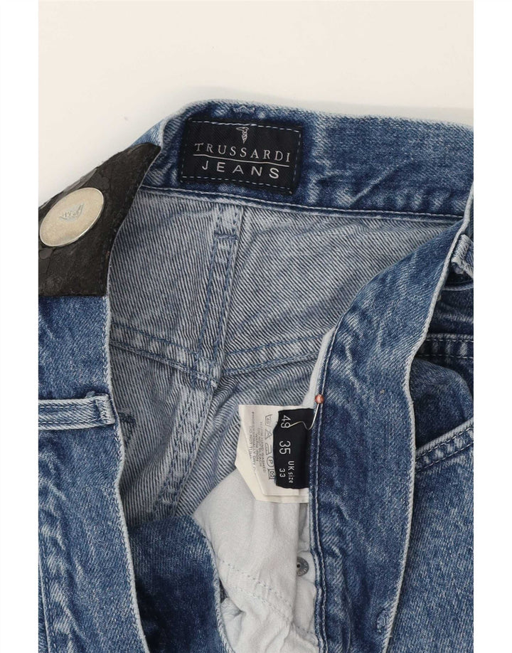 Trussardi Jean Fuselé W33 L32 Bleu Coton Homme