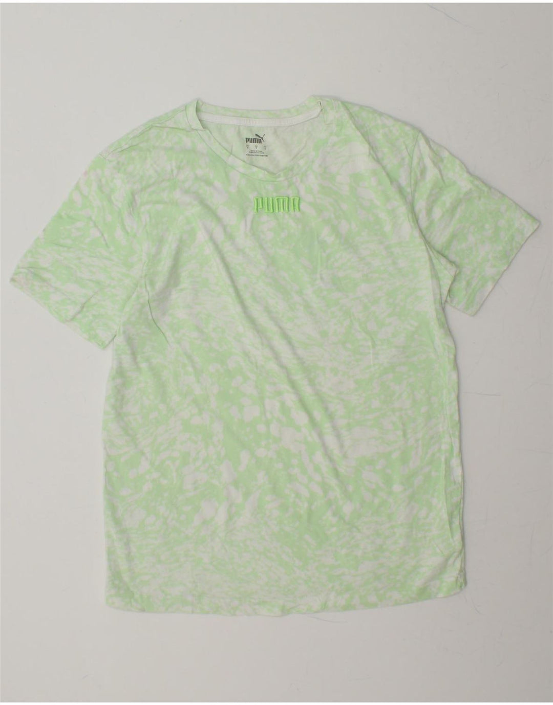 PUMA Mens T-Shirt Top Small Green Tie Dye Cotton Vintage Puma and Second-Hand Puma from Messina Hembry 