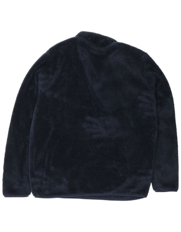 Mountain Warehouse Pull polaire à col zippé pour homme en polyester bleu marine Taille L