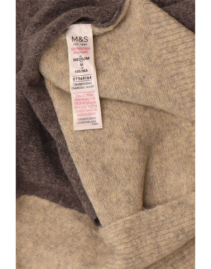 Marks & Spencer Pull col roulé pour femme Gris moyen UK 14