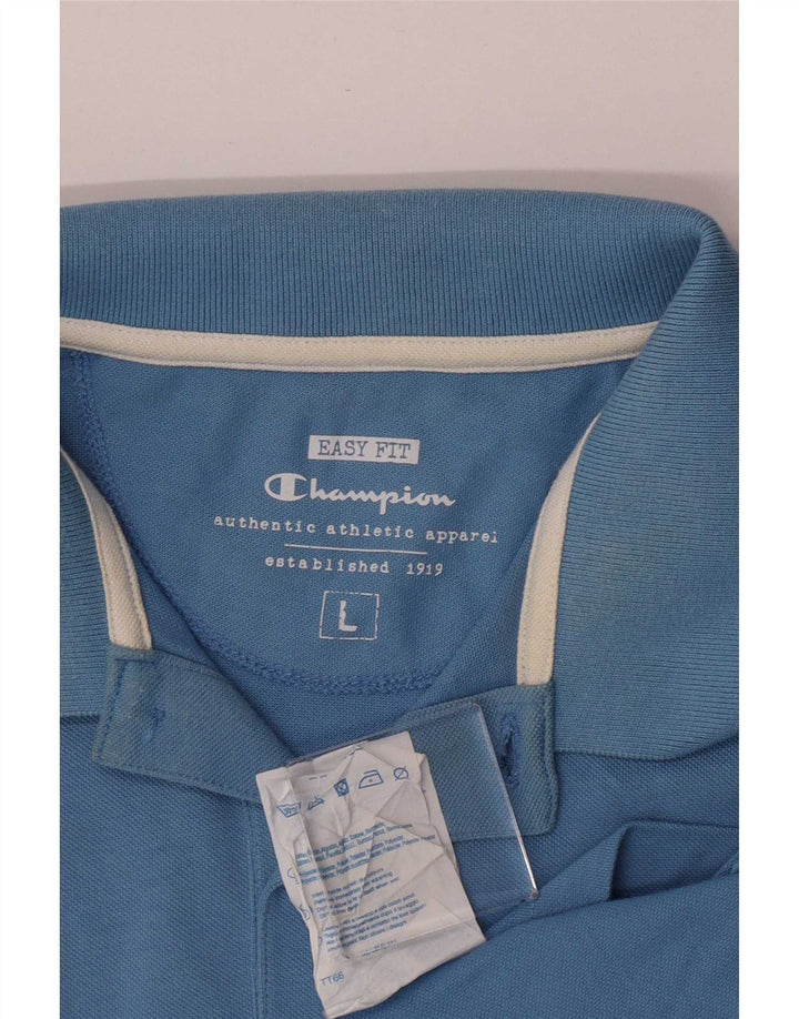 Champion Polo Easy Fit Homme Grand Bleu Coton