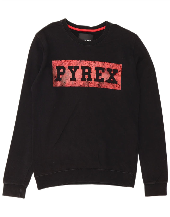 Pyrex Sweat-shirt graphique pour homme Petit coton noir