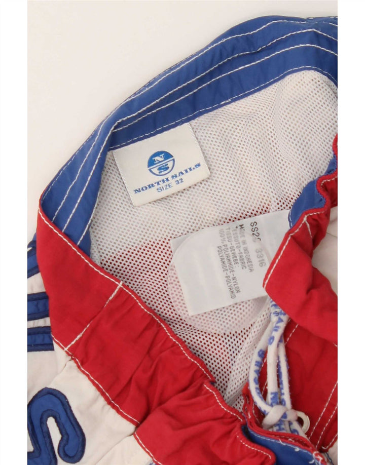North Sails Short de Bain Homme Colorblock Polyamide Rouge Moyen