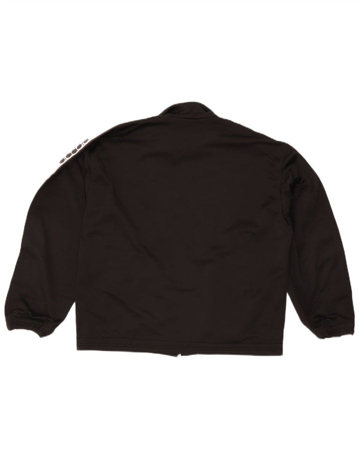 Diadora Veste de survêtement graphique pour homme UK 38 Medium Noir Colourblock