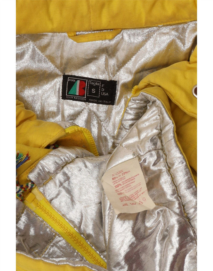 Anzi Besson Veste matelassée surdimensionnée pour femme UK 10 Petit coton jaune