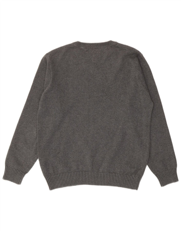 Tommy Hilfiger Pull Ras du Cou Homme Gris Moyen Coton