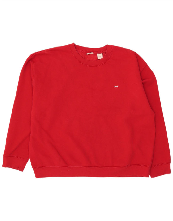 Levi's Sweatshirt Jumper XL Rouge Coton Homme