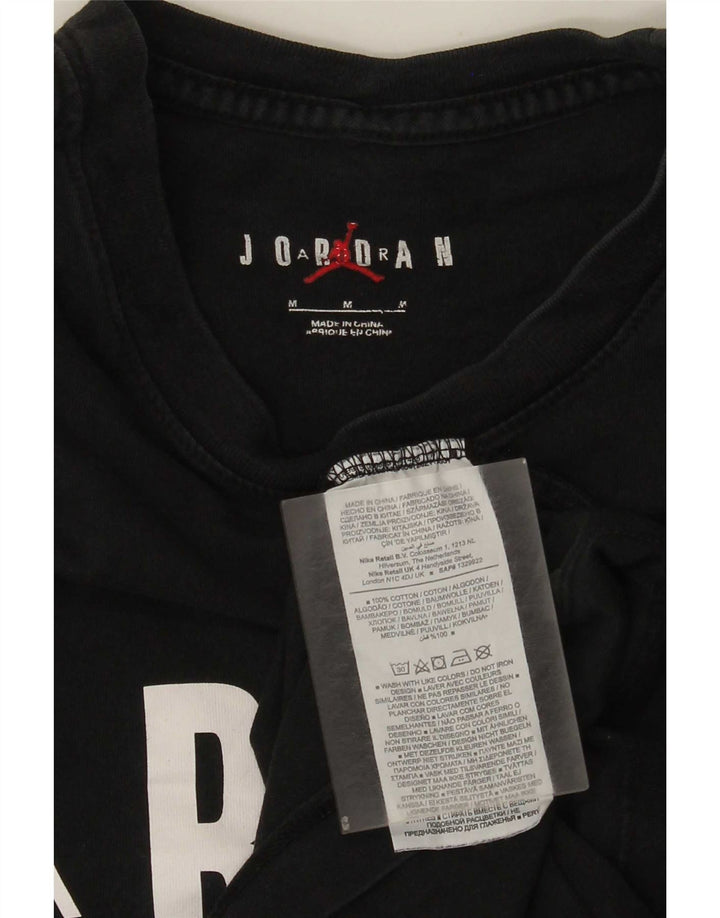 Jordan T-shirt graphique pour homme en coton noir moyen