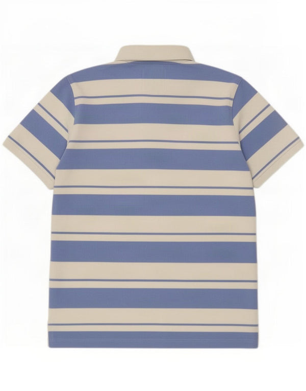 Crew Clothing Polo Homme Large Bleu Rayé Coton