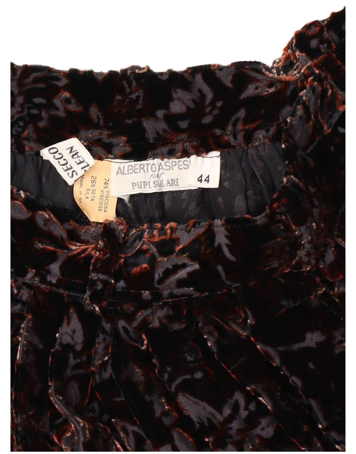 ALBERTO ASPESI Womens High Waist Flared Skirt IT 44 Medium W26 Black Vintage Alberto Aspesi and Second-Hand Alberto Aspesi from Messina Hembry 