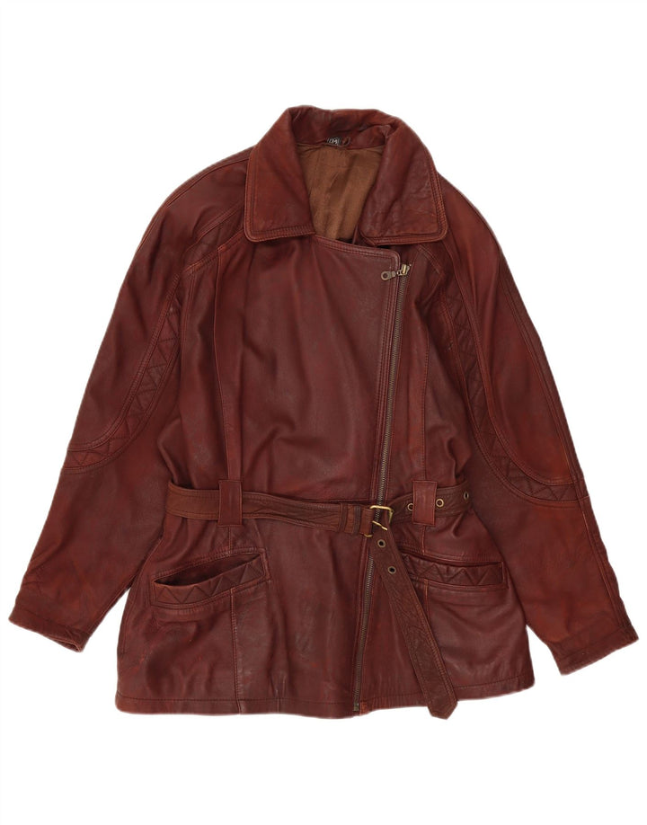 C&A Veste en cuir surdimensionnée New Fast pour femme EU 34 XS Cuir marron