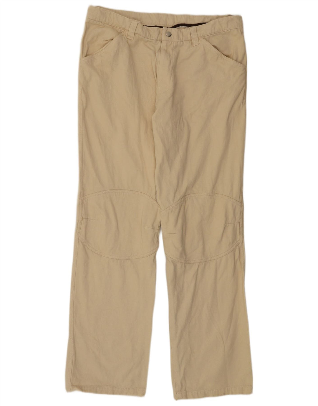 KAPPA Pantalon décontracté droit graphique pour homme XL W38 L35 Beige Coton