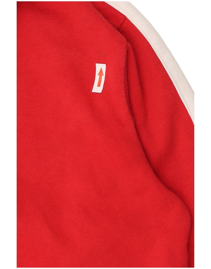 Nike Pull à capuche graphique en coton color block rouge moyen pour homme