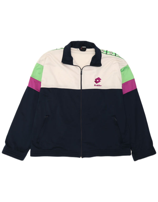 Lotto Veste de Survêtement Graphique pour Homme Large Bleu Marine Colorblock