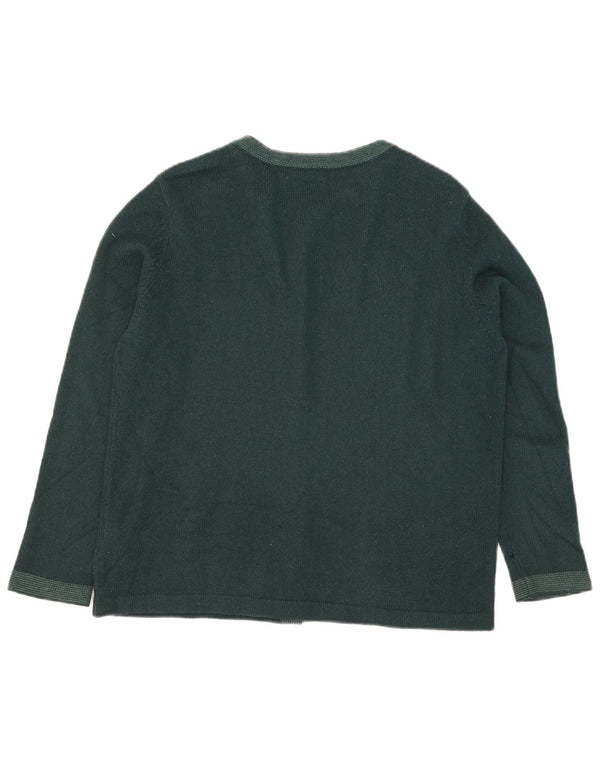 Marks & Spencer Pull Cardigan pour Femme UK 16 Grand Acrylique Vert