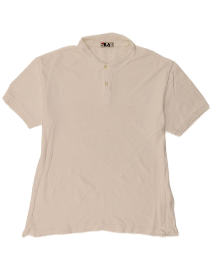 FILA Polo Homme IT 56 2XL Blanc