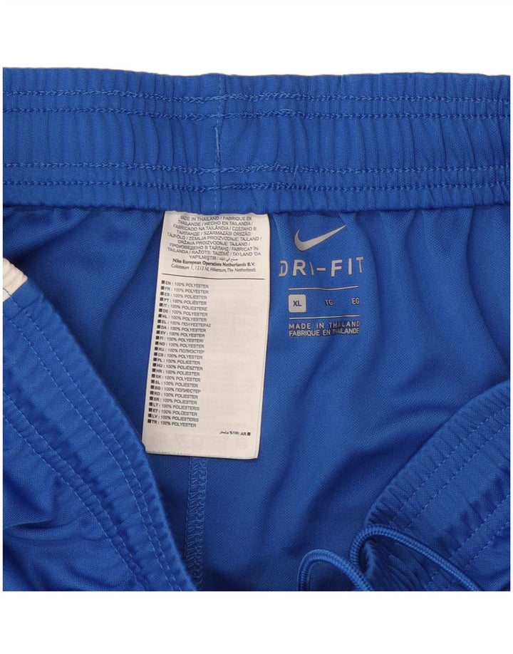 NIKE Short de sport Dri Fit pour homme XL Bleu Colorblock Polyester