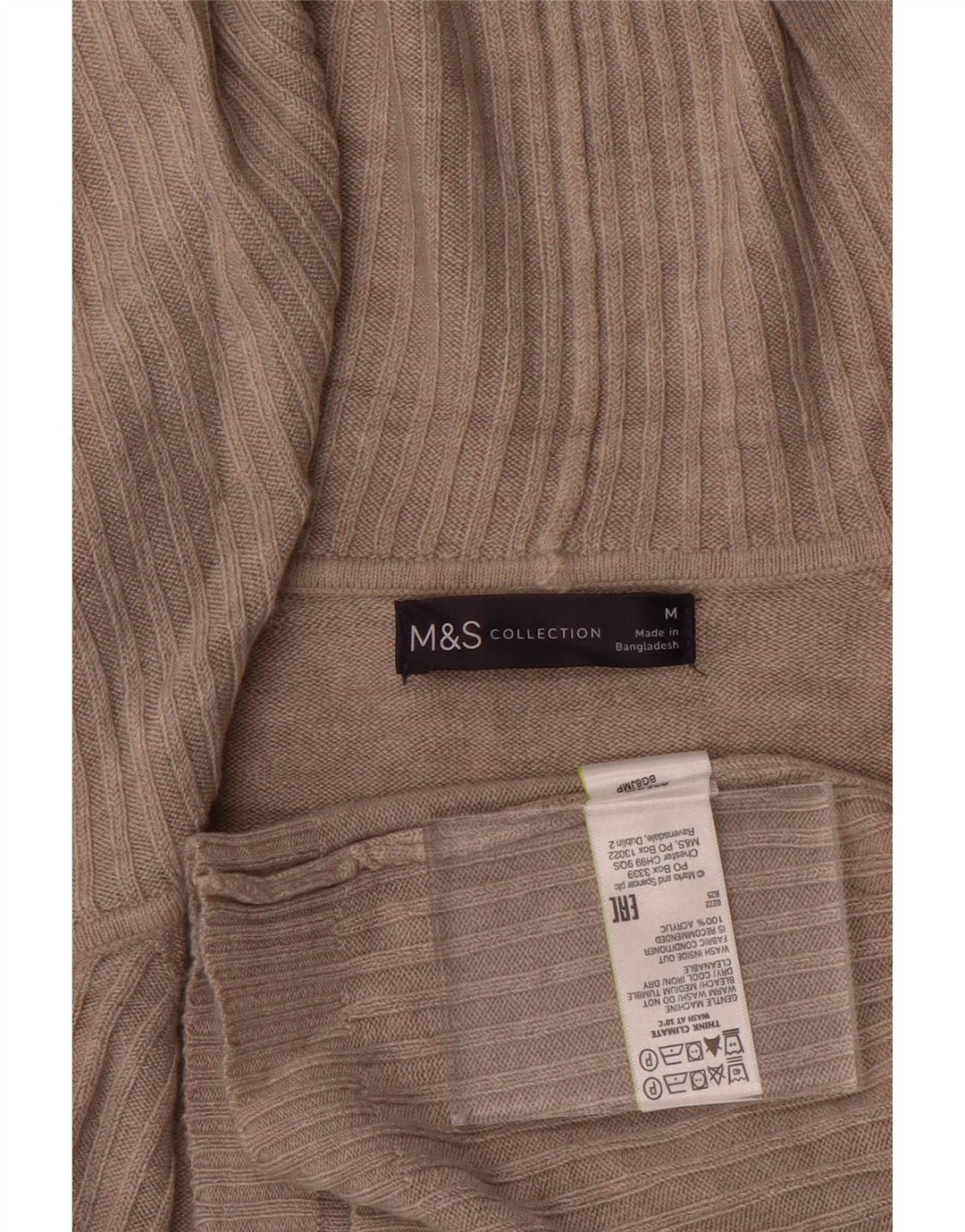 Marks & Spencer Pull cardigan ouvert à capuche pour femme UK 14 Beige moyen
