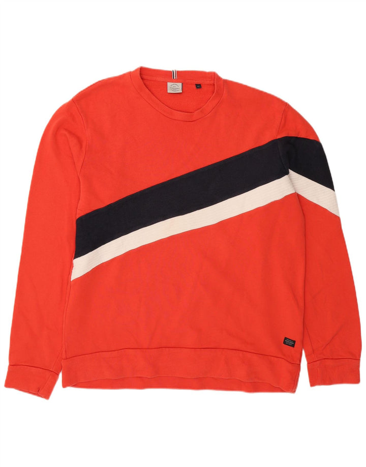 Jack & Jones Sweat-Shirt Homme XL Rouge Colorblock Coton