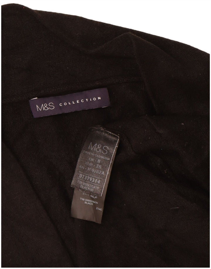 Marks & Spencer Pull cardigan ouvert long pour femme UK 8 Small Noir