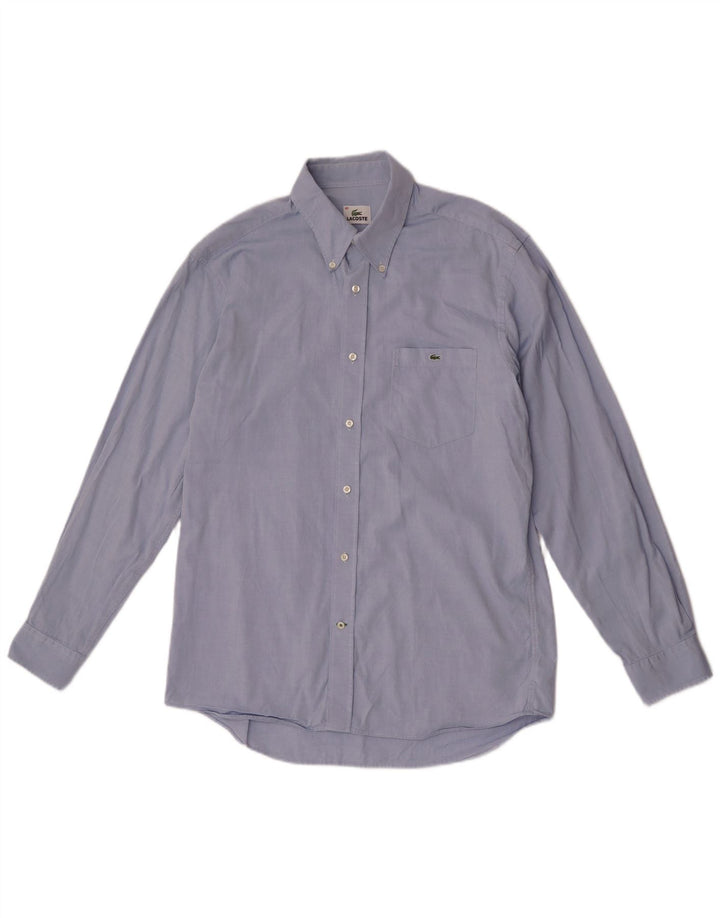 Lacoste Chemise Homme Taille 40 Coton Bleu Moyen