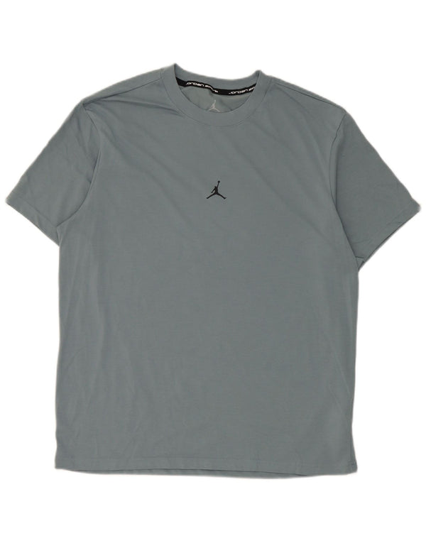 Jordan T-shirt Dri Fit pour homme en coton gris moyen