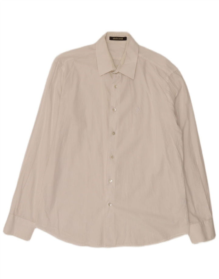 Roberto Cavalli Chemise Homme Taille 41 16 Grand Coton Blanc