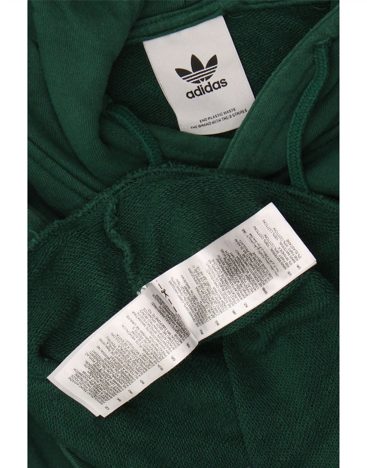 ADIDAS Pull à capuche graphique en coton vert moyen pour homme