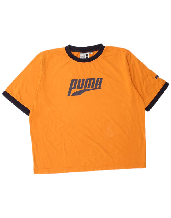 Puma Mens Graphic T-Shirt Top XL Orange