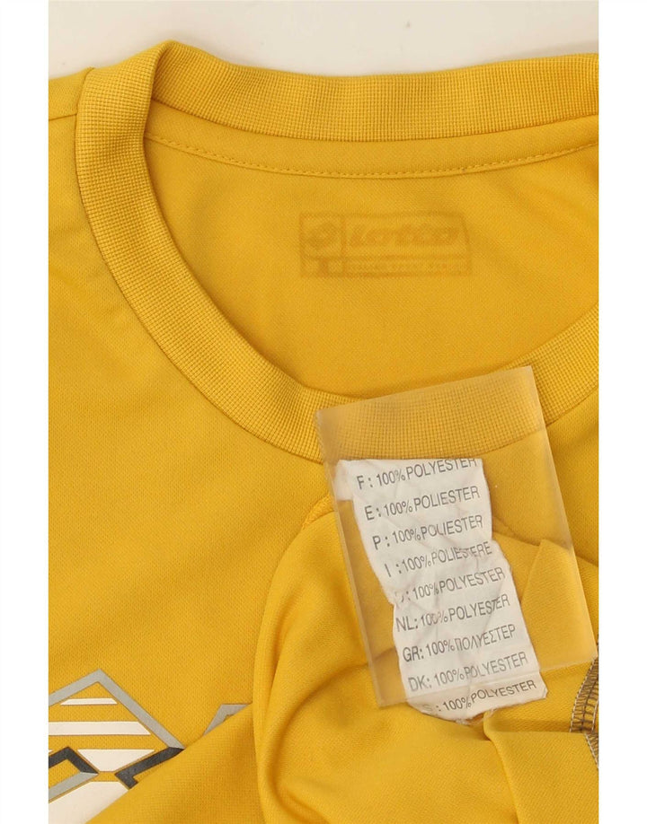 Lotto T-Shirt Graphique Homme Rayé Jaune Moyen Polyester