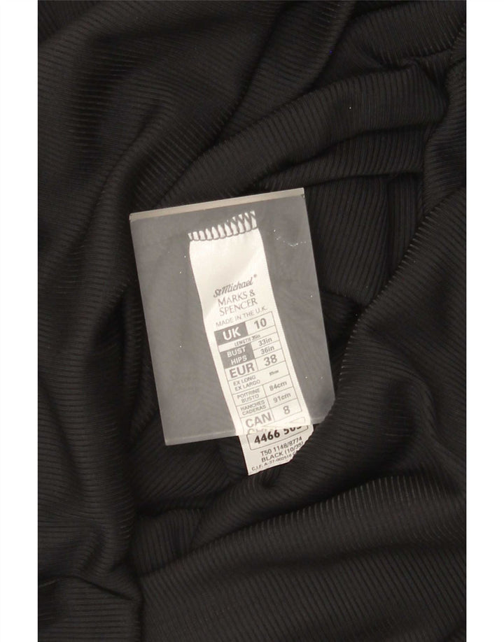 Marks & Spencer Robe longue pour femme UK 10 Petit nylon noir
