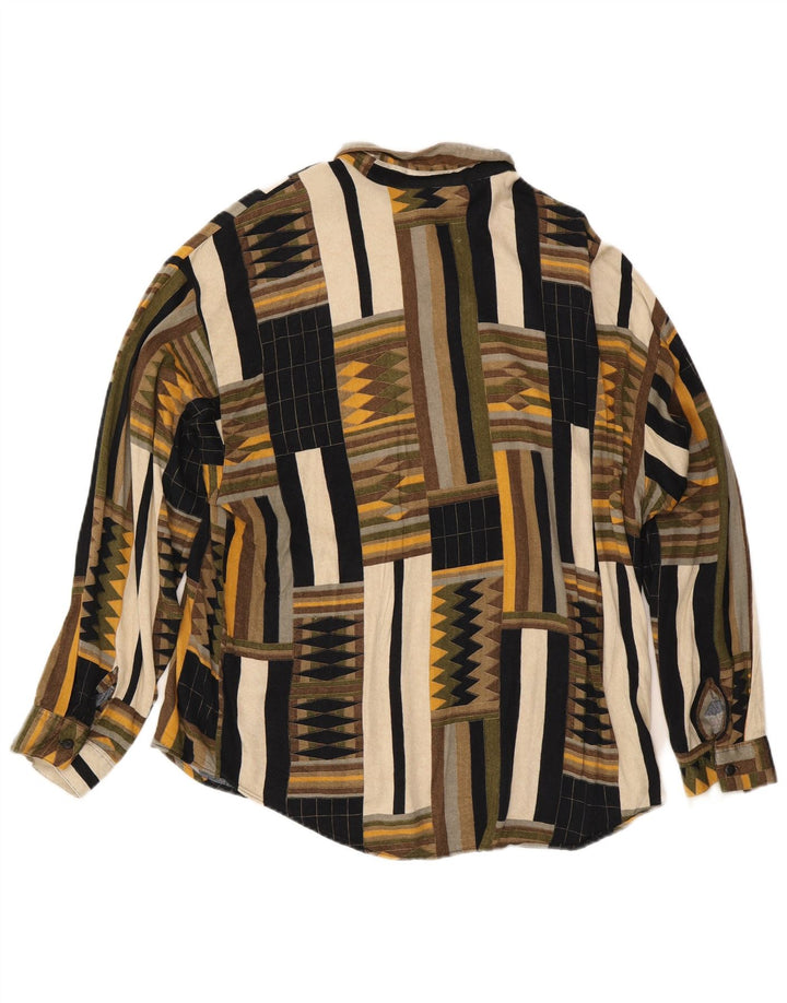 Hutspah Chemise Homme XL Rayonne Géométrique Multicolore