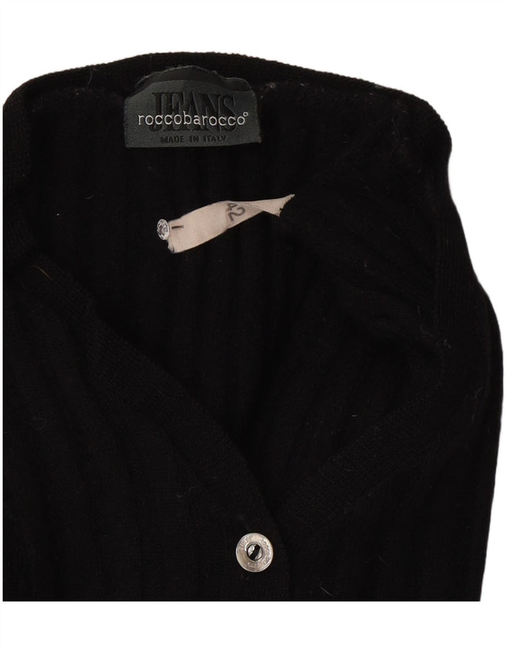 Roccobarocco Cardigan court pour femme IT 42 Noir moyen