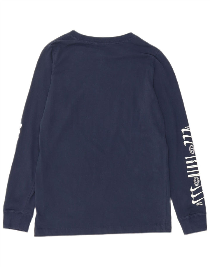 Nike Garçon Graphic Top Manches Longues 10-11 ans Bleu Marine Moyen Coton