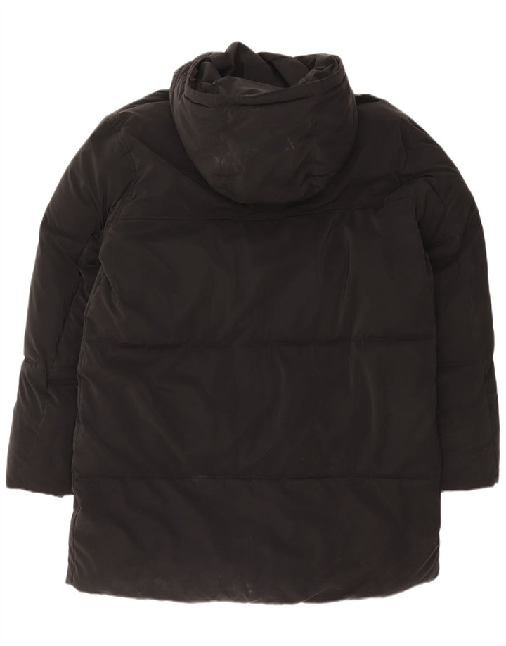 Zara Manteau matelassé à capuche pour homme UK 38 Noir moyen